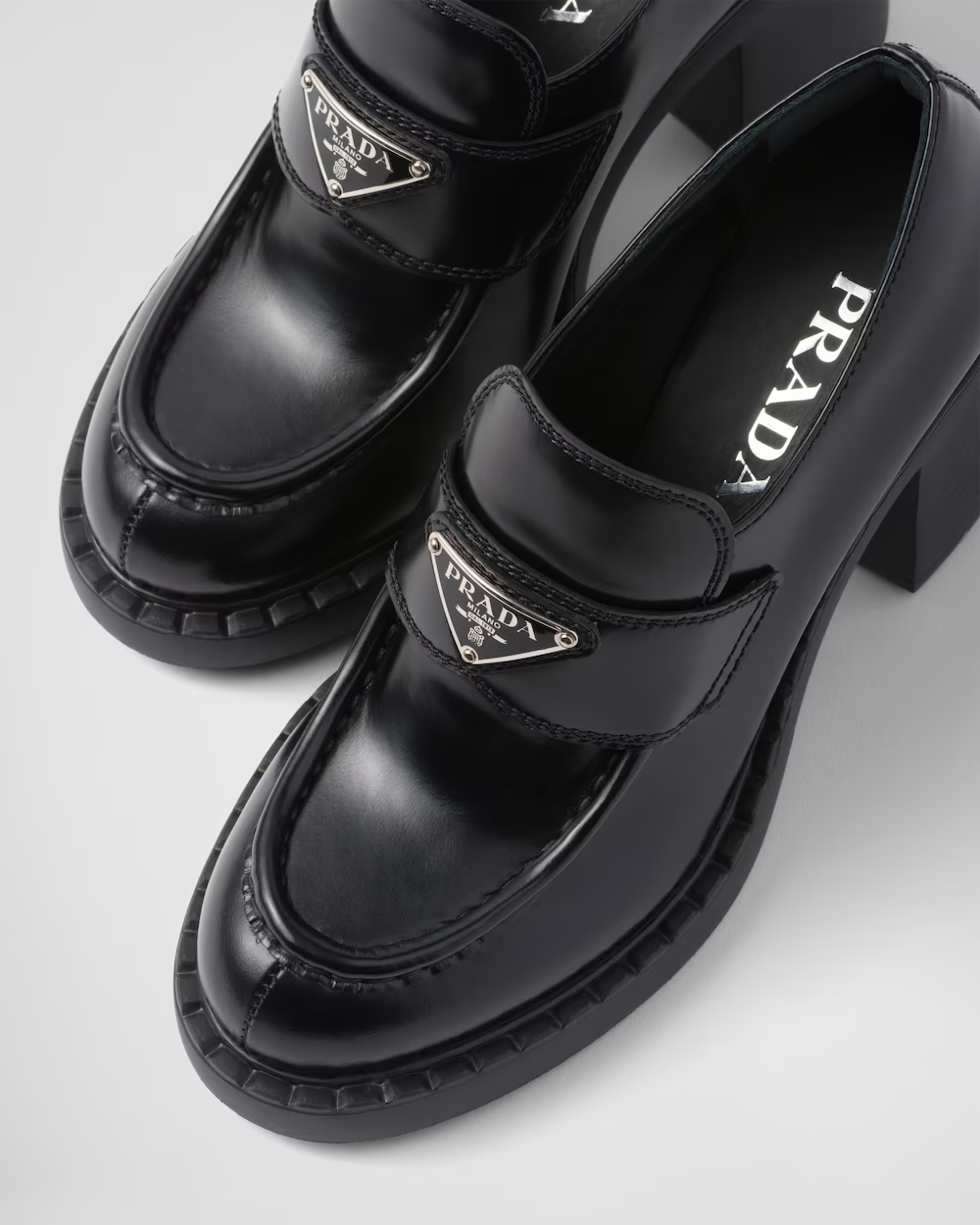 Chocolate brushed leather loafers